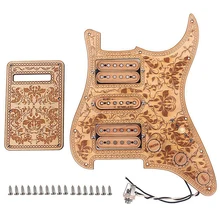 3-слойные фанерные клен 11 Отверстие HSH загружено Встроенный кабель Электрогитары Pickguards Пикапы