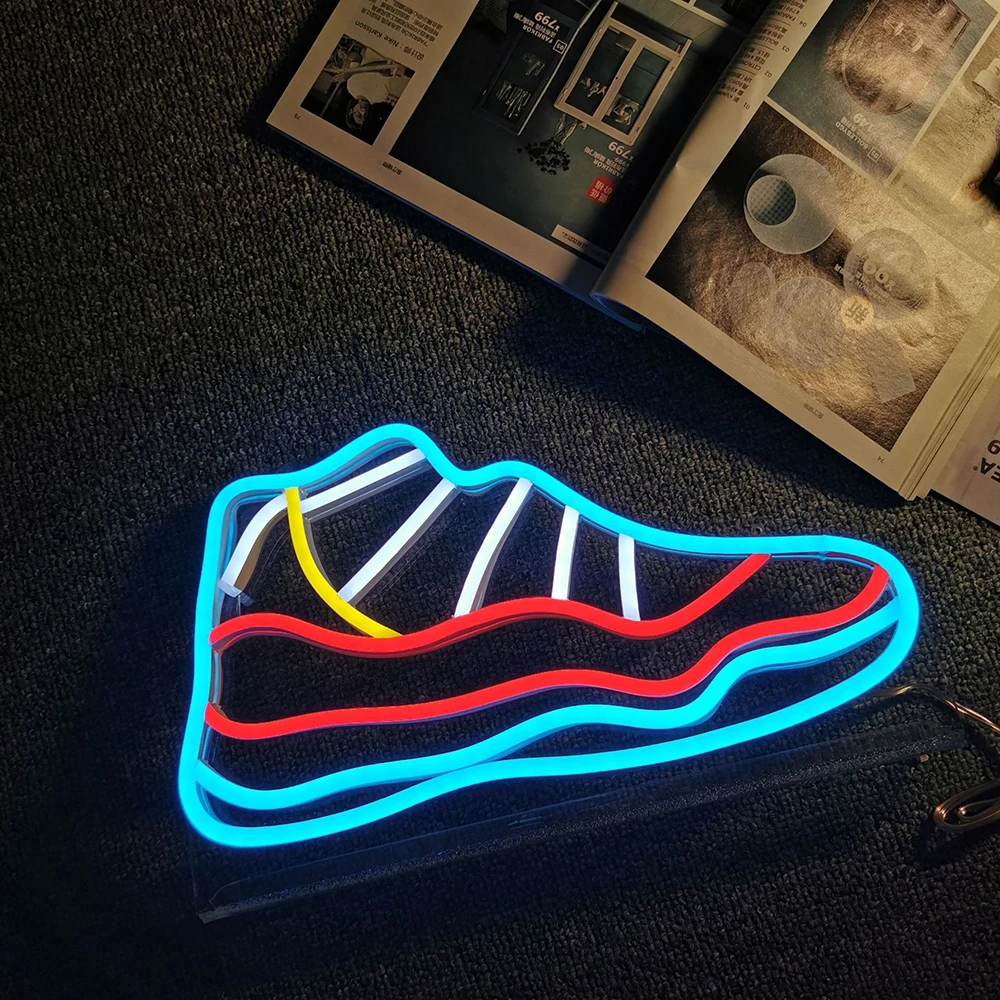 nike shoe neon light