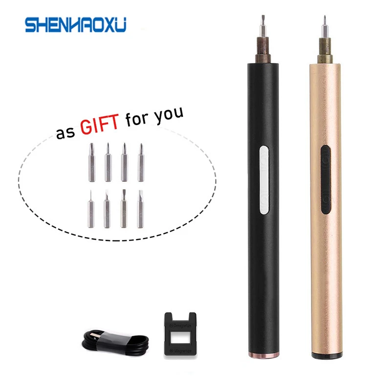 

Cordless Mini Electric Screwdriver Precision Phones Laptop Watch Power Tool Repair Chargeable Li-ion Battery Screwdriver 8 Bits