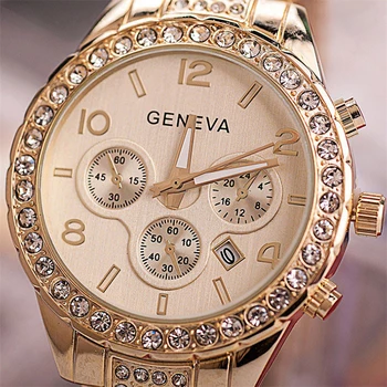 

Geneva ladies watches ladies watches ladies calendar watches Geneva gold watches classic luxury rhinestone watches Reloj Mujer