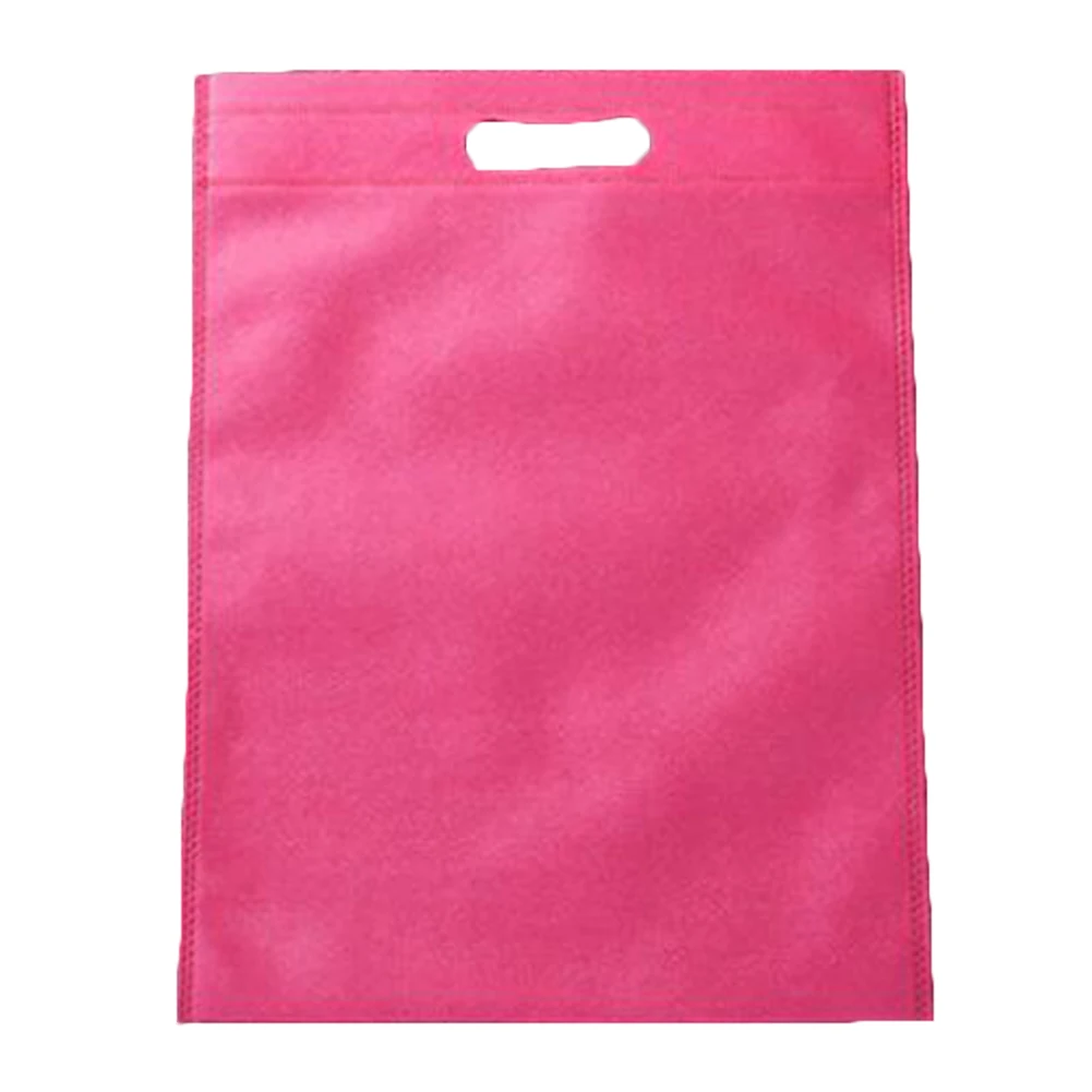 Нетканая ткань многоразовая хозяйственная сумка 30*40/35*45 см хозяйственная сумка складная эко-сумка продуктовая сумка для продвижения/подарок/обувь/Рождество - Цвет: rose