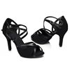 Latin Shoes Salsa Tango Ballroom Party Sports Women's Shoes Red Black Girls High Heel Summer Sandals Outdoor Women's Dance Shoes 6