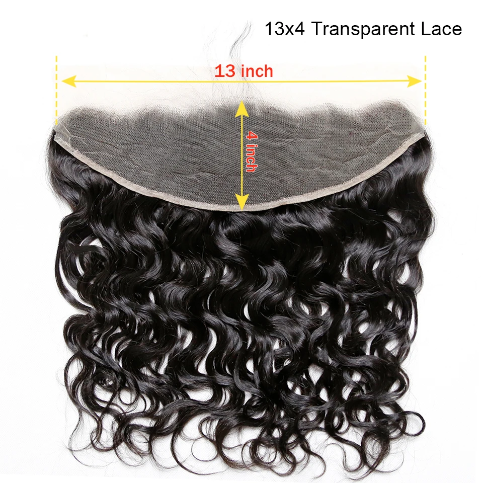 Water wave 13x4 Transparent Lace