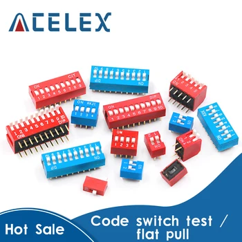 

5PCS Slide Type Switch Module 1 2 3 4 5 6 7 8 10PIN /1.27/2.54mm Position Way DIP/SMD Pitch Toggle Switch Blue Snap Switch Dial