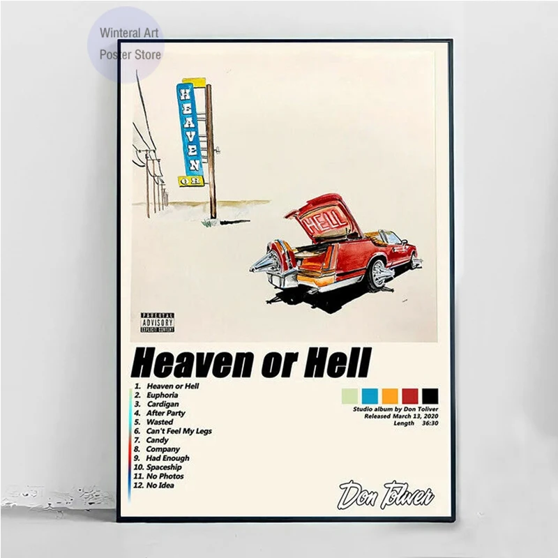 MT857 Don Toliver Heaven or Hell Music Album Star Wall Art Picture Canvas Painting Poster Prints Living Room Home Decor | Дом и сад