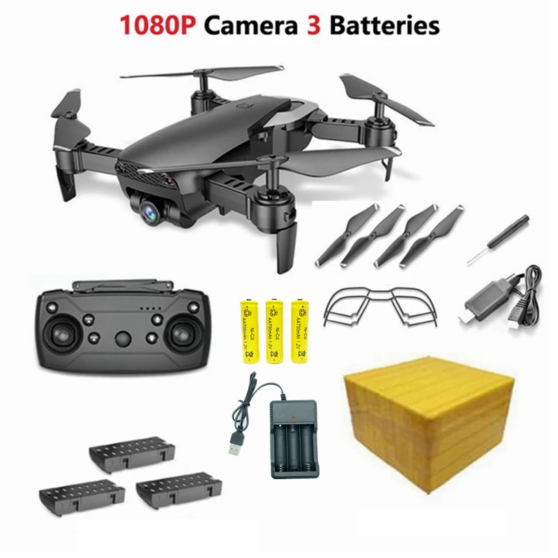 1080P Black 3B FB SSTI-VSG M69 FPV RC Дрон 4K камера оптический поток селфи Дрон складной Wifi Квадрокоптер Вертолет VS VISUO XS816 SG106 SG700 X12 - Цвет: 1080P Black 3B FB