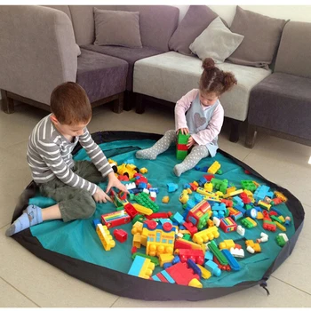 

Children's Oversized Toy Storage Bag Building Blocks Closed Polyester Bunch Pocket Lego Fast Storage Bags Portable Picnic Mat