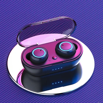 

Bluetooth Earphones Running in Ear Game Headset Stereo with Microphone 5.0 Smart Touch Real Wireless Sports Bilateral Stereo