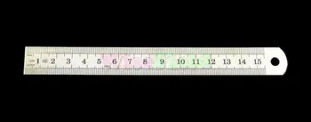 

15cm 6 Inch Stainless Steel Metal Straight Ruler Precision Double Sided Learning Office Stationery Drafting Supplies