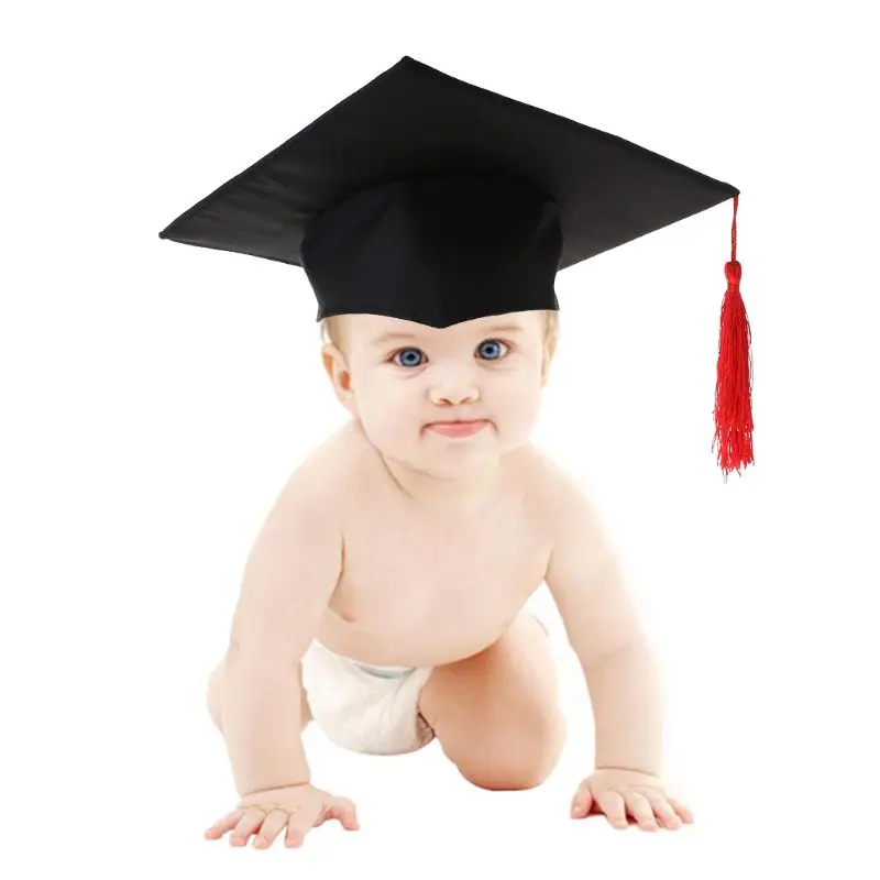 Baby Hat Photography Photo Commemorative Memorial Doctor Cap Funny Cute Costume Props Kids Newborn Souvenir Tassel Cosplay Decor
