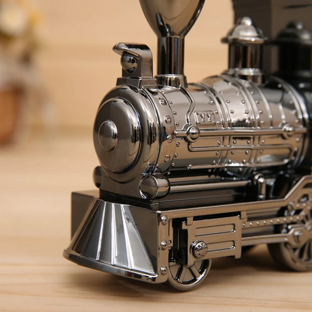 Analog Alarm Clock Bedrooms Side Table Night Vintage Rustic Mini Train Home Decorations Mechanical Retro Gifts