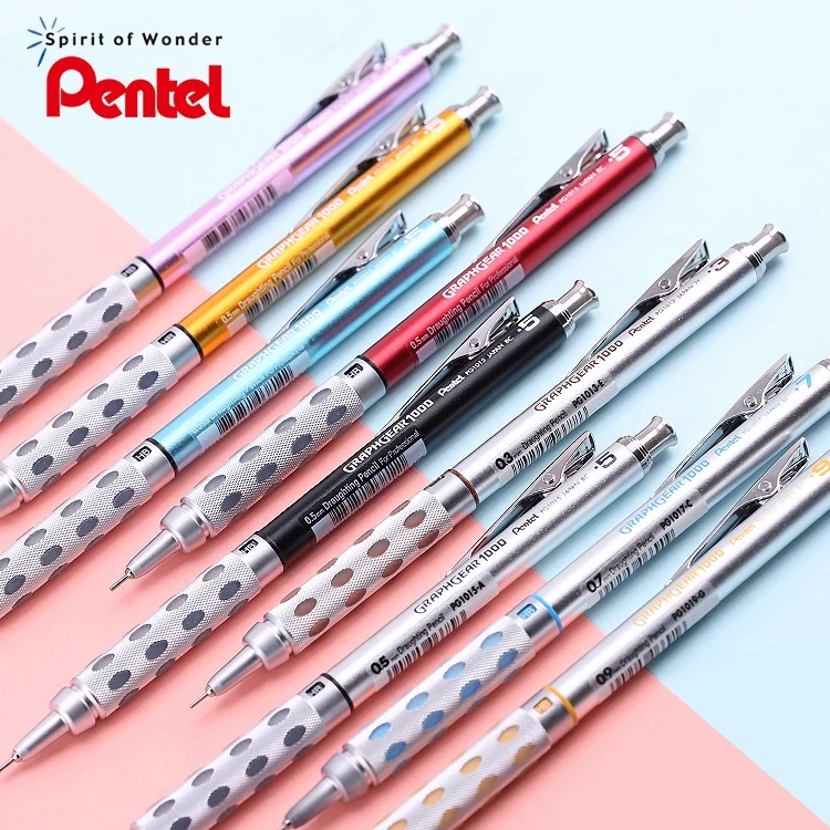 1pc Japan Pentel Graphgear 1000 Mechanical Drafting Pencil PG 1013/1015/1017/1019 Student Office Design Artist