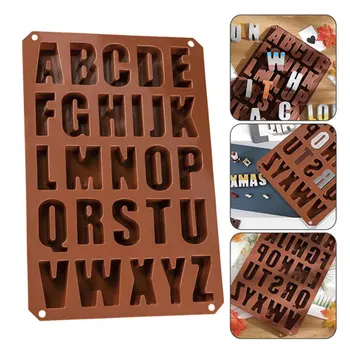 

Hot Sale creativity 26 Uppercase Letter shape Ice Cubes Tray Silicone Ice Cream Molds Maker Form Chocolate Mold For Party