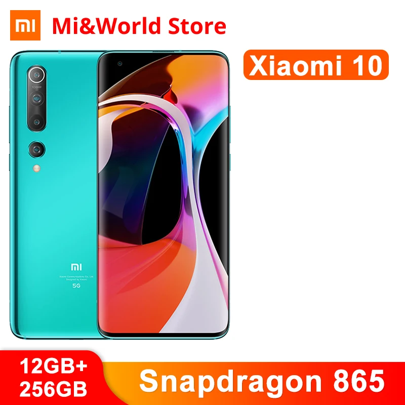 Новый Смартфон Xiaomi Mi 10 12 Гб 256 ГБ 5G 108MP четырехъядерный процессор Snapdragon 865 6 67 &quotAMOLED