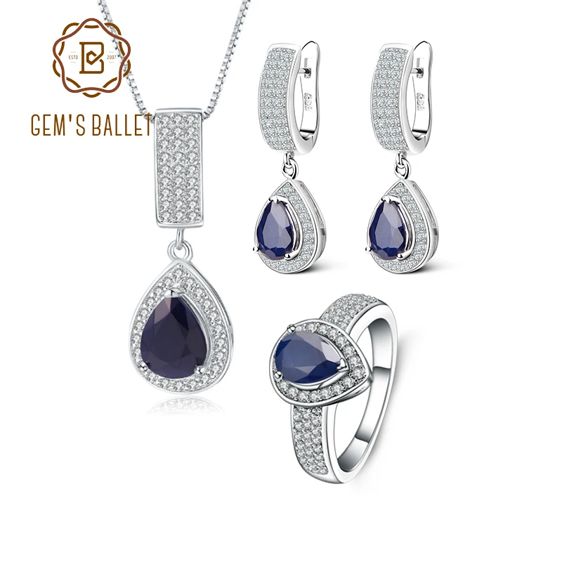 Женский Классический ювелирный набор GEM'S BALLET серьги с подвеской из