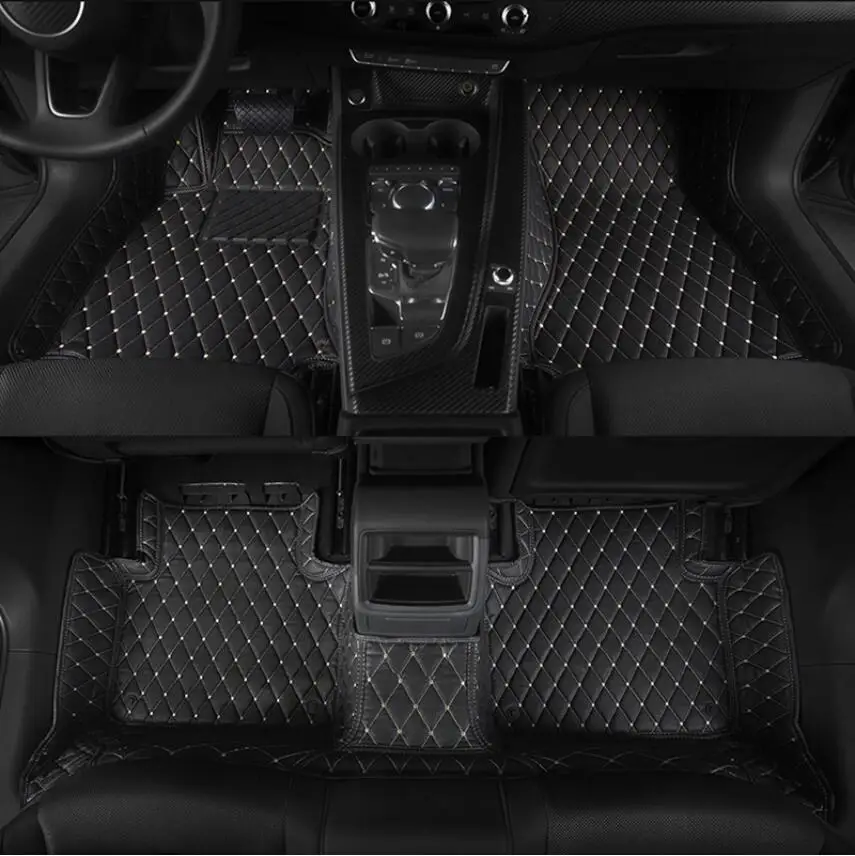 Кожаный Автомобильный напольный коврик для audi a4 B9 2016 2017 2018 2019 2020 аксессуары