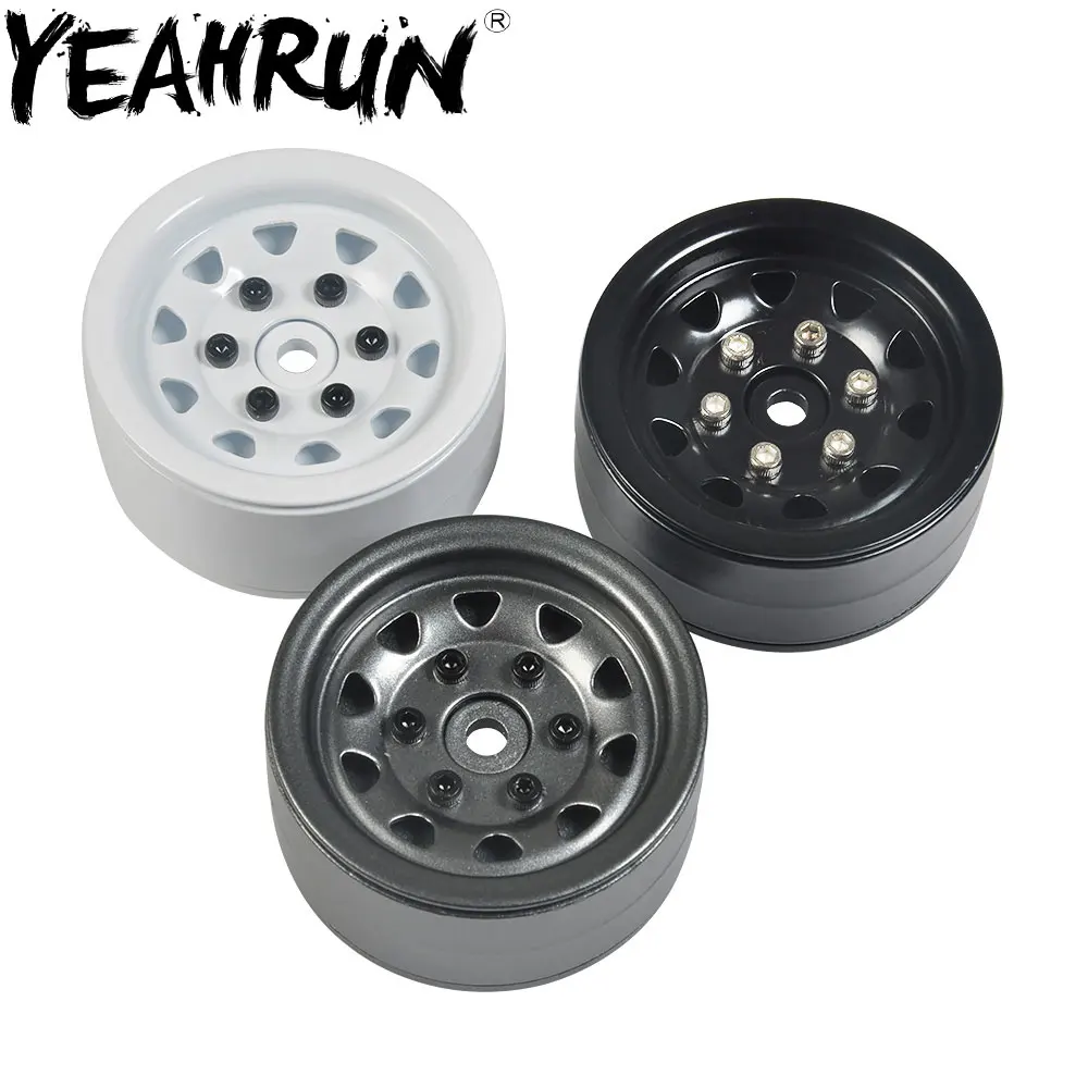YEAHRUN 4 шт./компл. металла бисером 1/10 RC 1,9 дюймов колёсные диски для SCX10 D90 D110 TRX-4 автомобиля