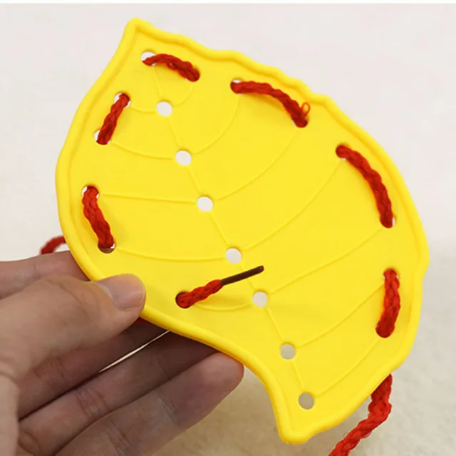 Kids Montessori Lacing Board Education Toys Geometric Buttons Animal Stringing Threading Beads Baby Fine Motor Skill Learning 6