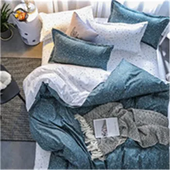 

Black star Bed Linen High Quality 3/4pcs Bedding Set duvet Cover Flat bed sheet pillowcase soft Twin Single full queen king
