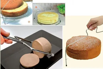 

Stainless steel hot Kitchen Tools Wire Slicer Cake Cutter Bread Cutting Leveller Decorating Divider Slicer Tool