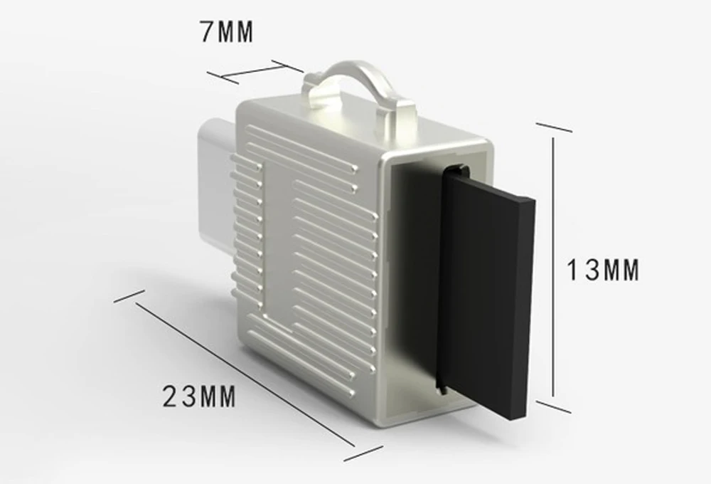 50 шт./лот мини цинковый сплав USB 3,1 type C USB-C TF карта адаптер для чтения карт OTG для мобильного телефона планшета ПК
