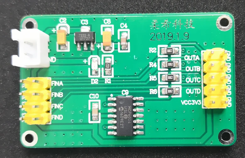 

Four-channel Flexible Film Pressure Sensor Conversion Module Resistance Voltage Conversion Module
