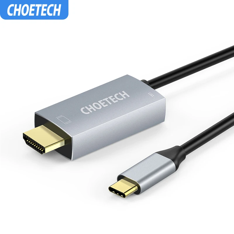 CHOETECH type-C к HDMI USB 3 1 кабель адаптер Thunderbolt Совместимость с 60 Вт зарядка PD порт для