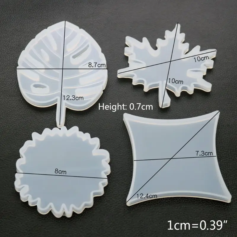DIY Coaster Carfts эпоксидная форма УФ Смола Кристалл Круглый кленовый лист силиконовые формы