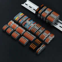 PCT-412 PCT-413 PCT-415 ユニバーサルコンパクトワイヤー配線コネクタ導体端子台レバー 0.08 から 2.5mm2 214 218 SPL-2 3