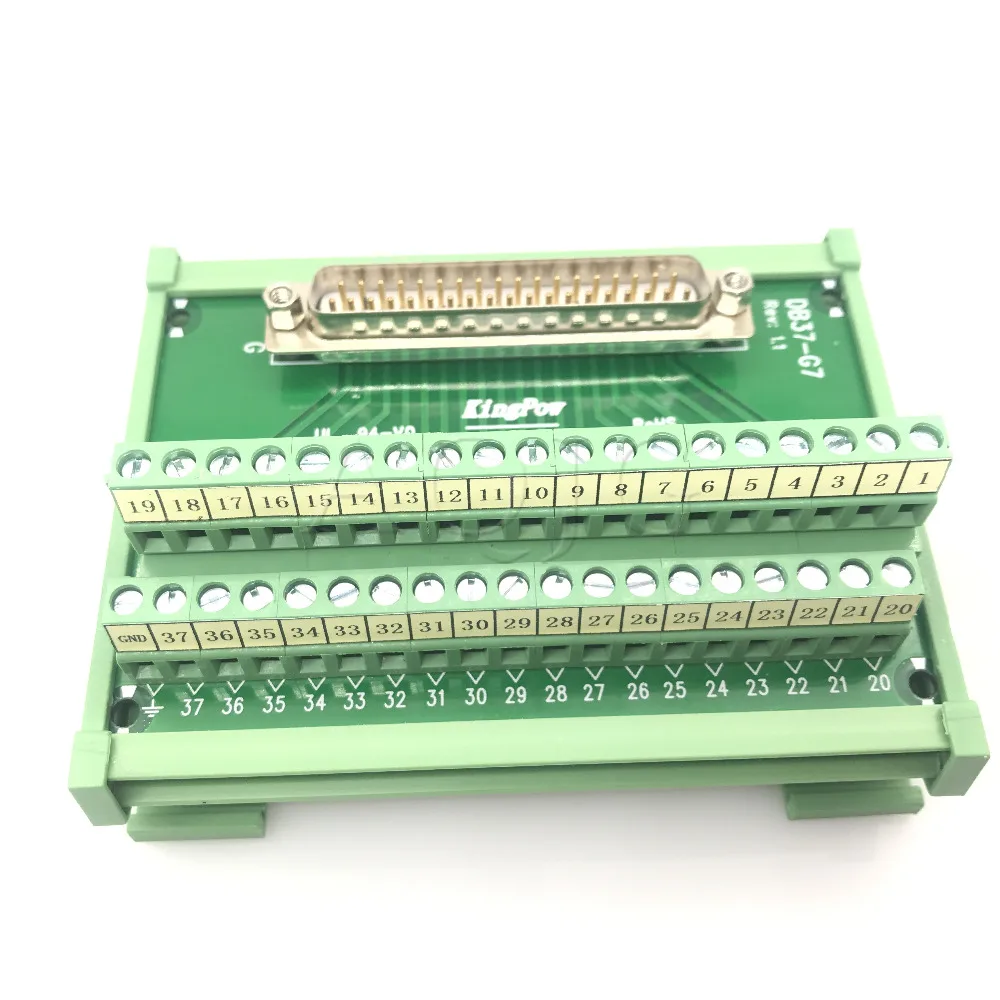 DB37 M7 DR37 G7 мужской женский 37pin порт к клеммному блоку адаптер конвертер PCB коммутационная плата din-рейка монтаж с оболочкой