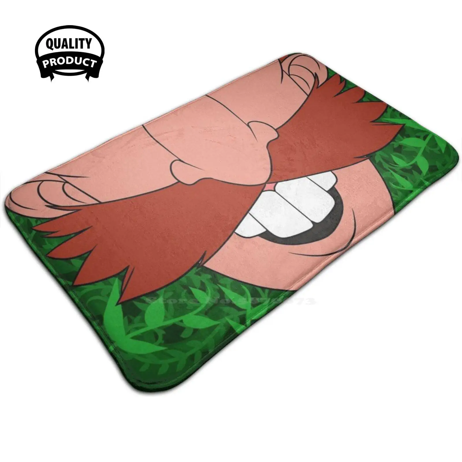 

Smashing 3D Household Goods Mat Rug Carpet Foot Pad Face Nigel Thornberry Large Teeth Mustache Nose Ears