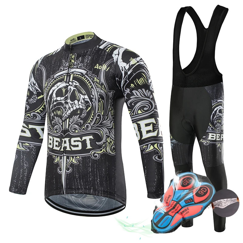 

Aofly White Skull Sublimation Printing Cycling Jersey Best 2019 Pro Polyester Bike Wear Men Quick Dry Cycling Top Bicycle Shirt