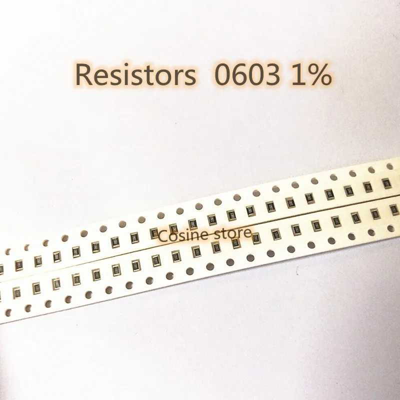 200 шт./лот RC0603FR-07 толстая пленка Резисторы SMD 0603 1% 1-10K 100K OHM | Электронные компоненты