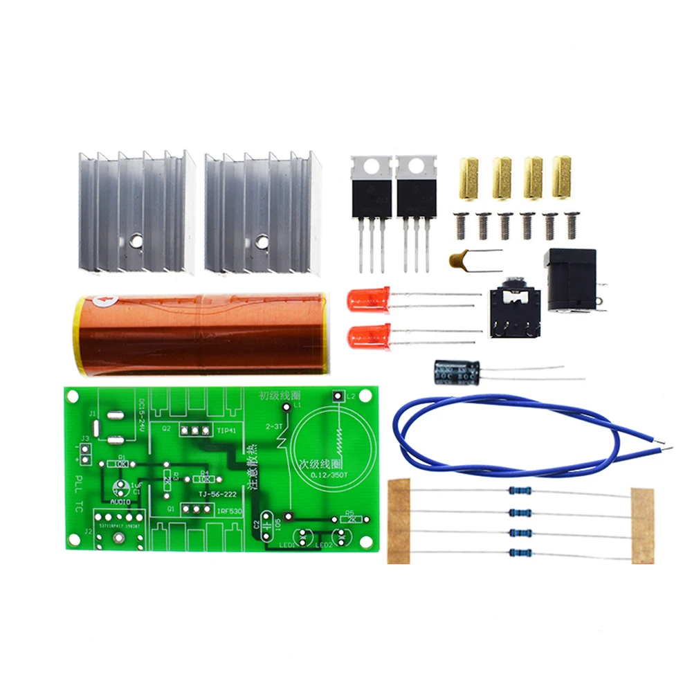 Kit elettronico fai-da-te kit generatore bobina Tesla 15W per altoparlante a tromba al Plasma kit progetto di saldatura fai-da-te per l'apprendimento - immagine 5