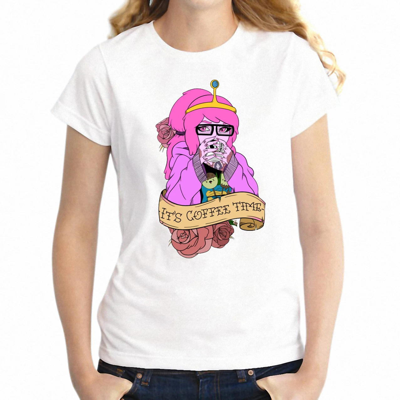 

Women's T Shirt It's Coffee Time Funny Artsy Girl's Tee
