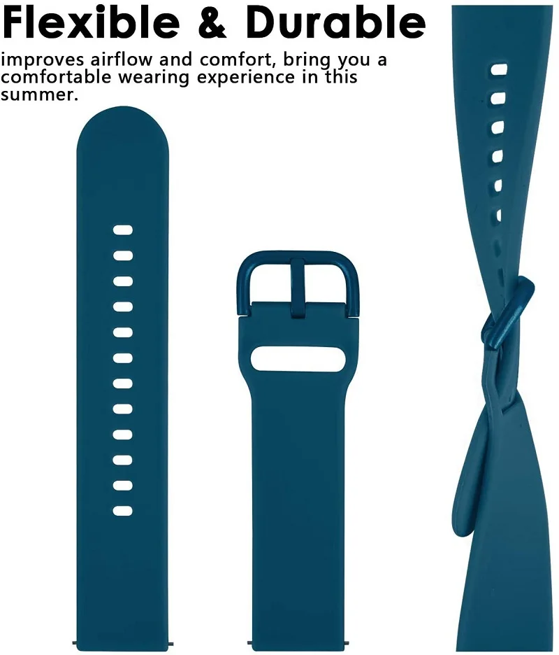 20mm/22mm strap For Samsung Gear S3 frontier Huawei GT 2/pro Silicone bracelet Galaxy watch 3/46mm/42mm/Active 2/4/Classic band