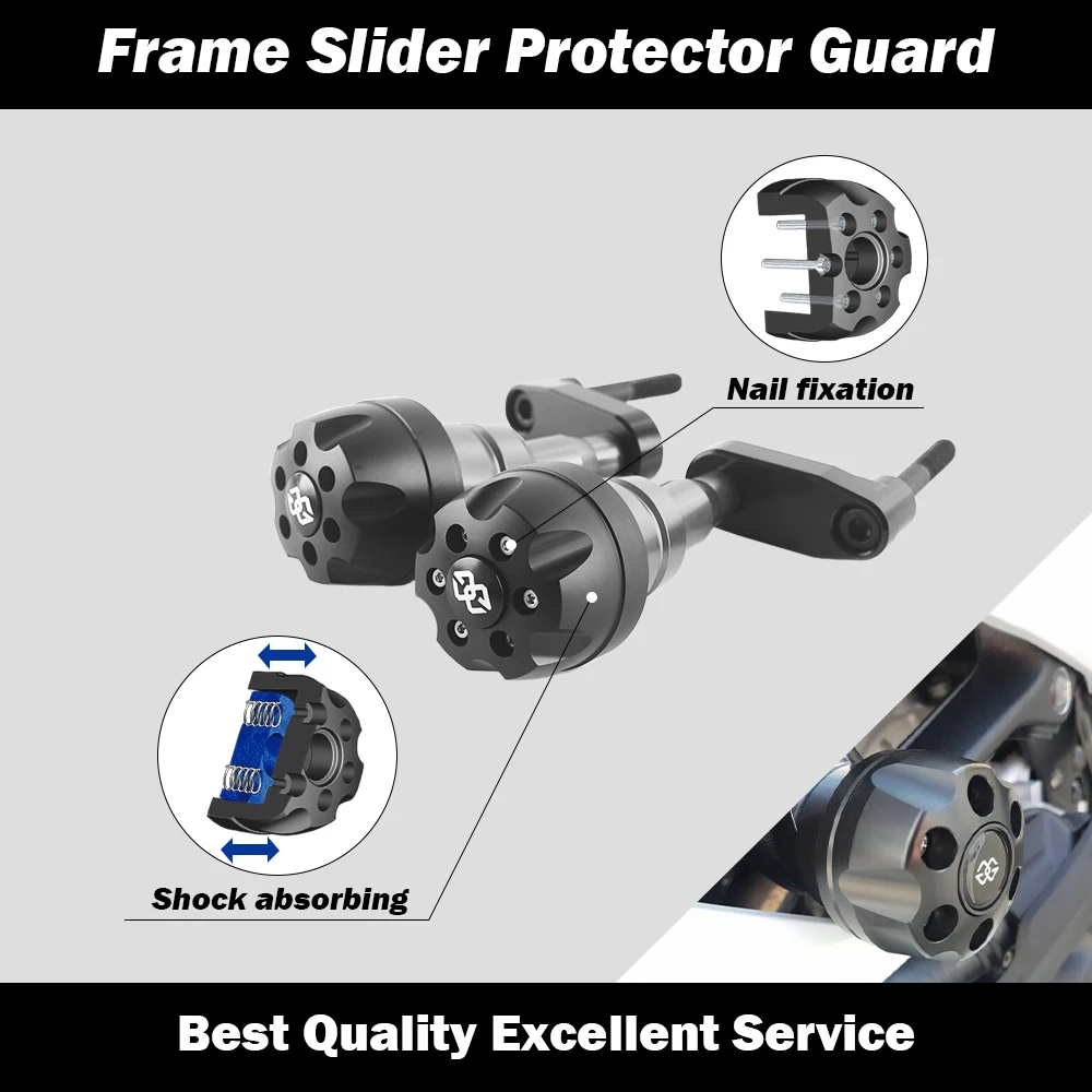 

Motorcycle Spring Luxembourg Falling Protection Frame Slider Fairing Guard Crash Pad Protector for Aprilia RSV4 RR RF 2009-2017
