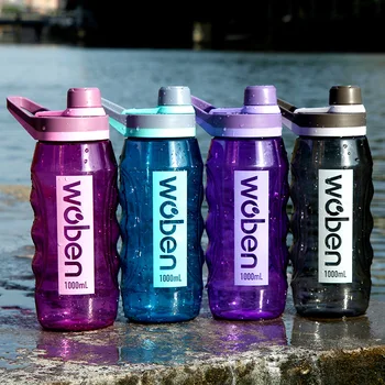 

1500ml/1000ml Fashion Sports Water Bottles Leak-Proof BPA Free Plastic Gym Fitness Sports Shaker Water Drink Bottle Eco-Friendly