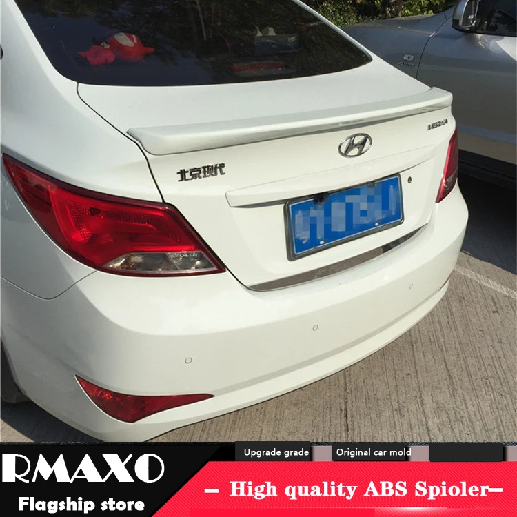For Hyundai Verna Spoiler 2011 2015 Hyundai ACCENT High Quality ABS