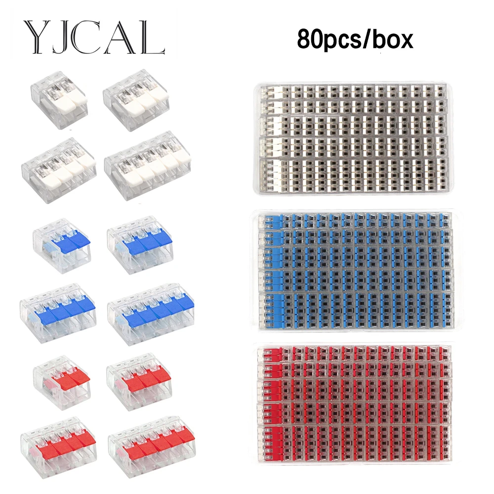 

Wire Connector Set Box Universal Compact Terminal Block Lighting Hybrid Butt Joint Quick Connector Electrician Tool Set China