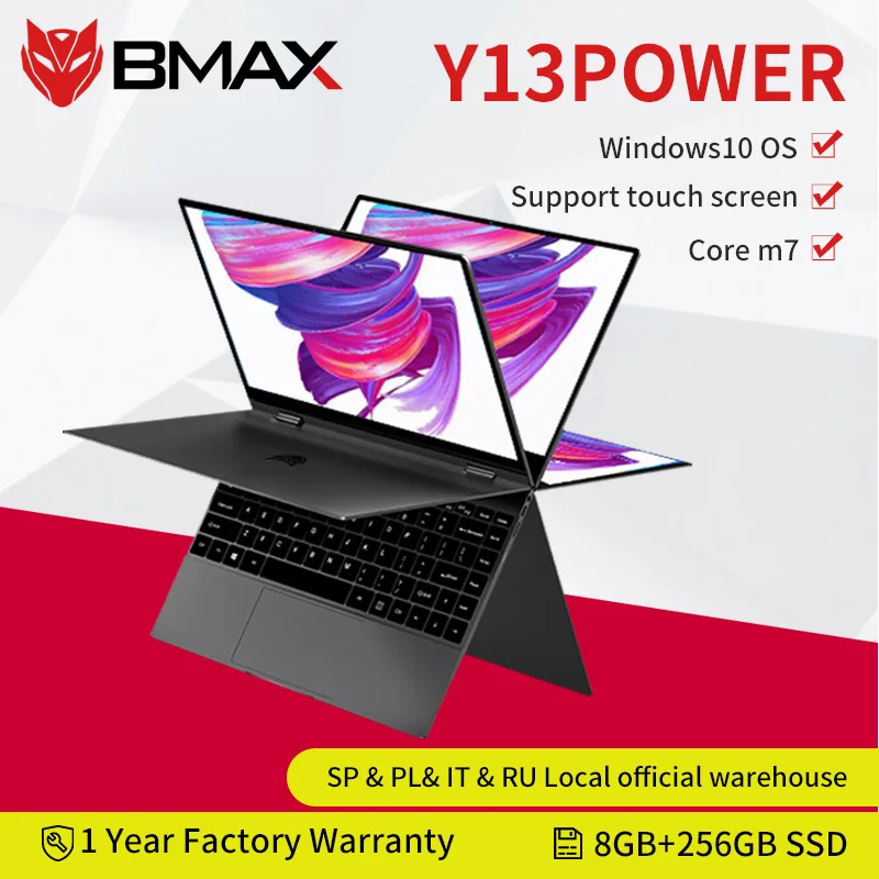 BMAX Y13power ноутбук на Windows 10 экран 360 дюйма 8 ГБ + 13 3 | Компьютеры и офис
