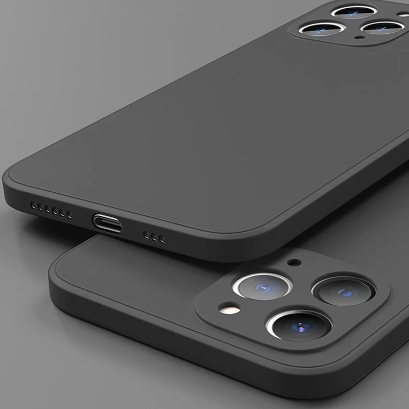 Мягкий силиконовый чехол для iPhone 13 12 11 Pro Max Mini 13pro X XS XR 7 8 Plus SE 2020 противоударный |