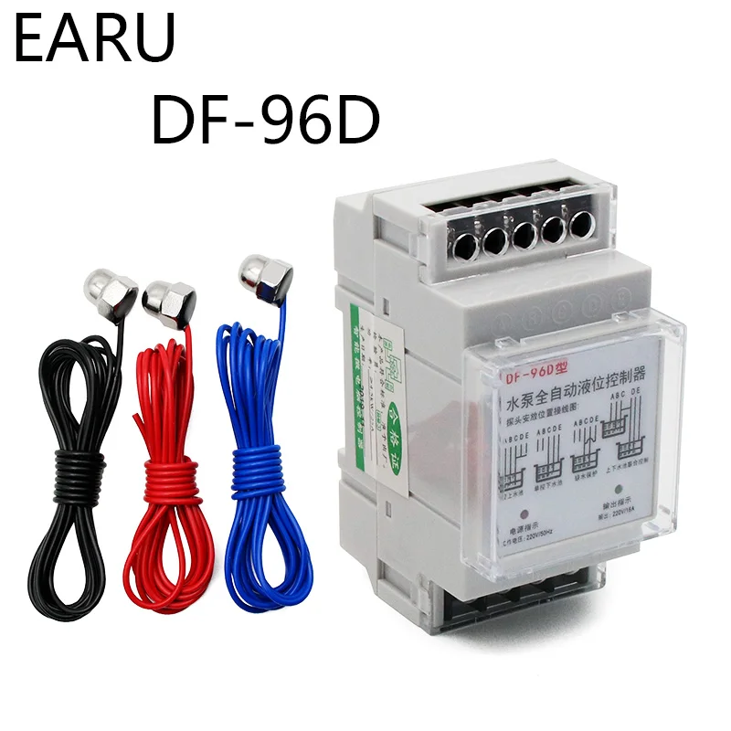 

New DF-96D D Automatic Water Level Controller Switch 16A 220V Water Tank Liquid Level Detection Sensor Water Pump Controller