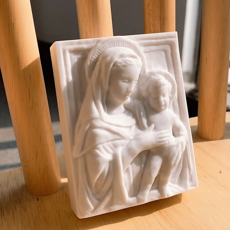 Bible handmade soap silicone mold eve stole forbidden fruit aromatherapy plaster mold candle Christ Eve, virgin Mary son