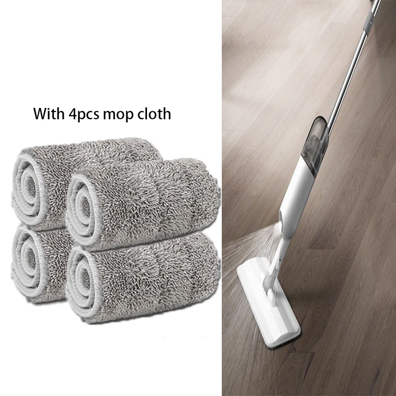 one mop 4 mop cloth Спрей напольная швабра с многоразовая микрофибра колодки 360 градусов ручка Швабра для Дома кухни ламинат деревянная Напольная керамическая плитка для очистки - Цвет: one mop 4 mop cloth