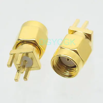 DHL/EMS 100 шт разъем RP. SMA Мужской Соединительный PCB клип edge mount прямой M-h2 | Электроника