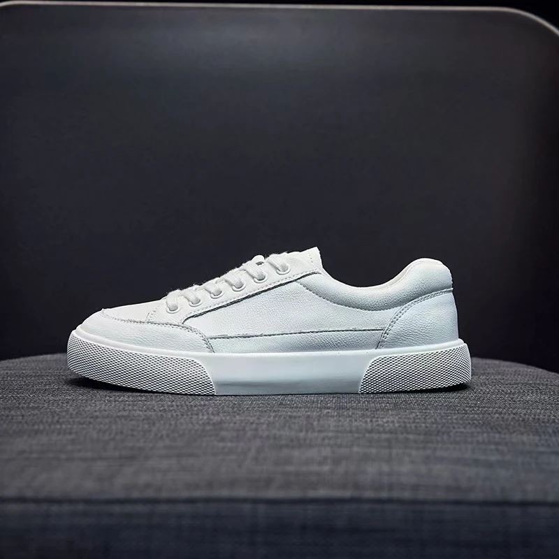Sneakers Women Platform Flats Shoes Casual Vulcanize Shoes Genuine Leather Walking Sport White Running Shoes For Woman 2022