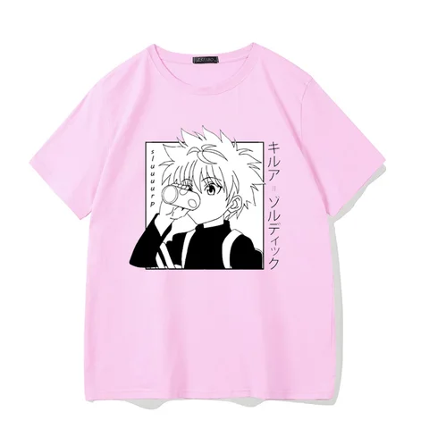 Man Series Cute Cartoon Print Women's T-shirt My Full-time Hunter Fun Clothing Harajuku Japan Casual Top Tee футболки