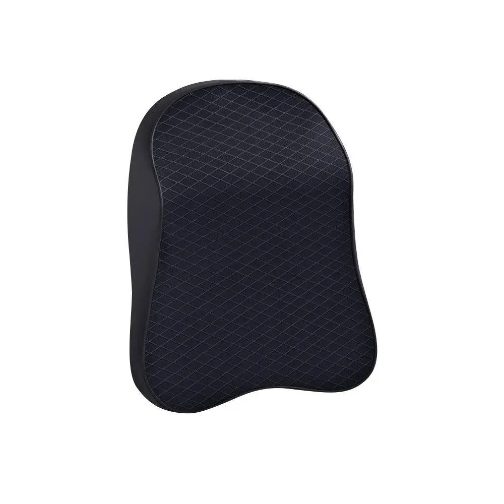 

1pc 3D Memory Foam Car Pillow Neck Pillow PU Leather Car Seat Cushion Lumbar Support Universal Back Pillow Auto Accessories