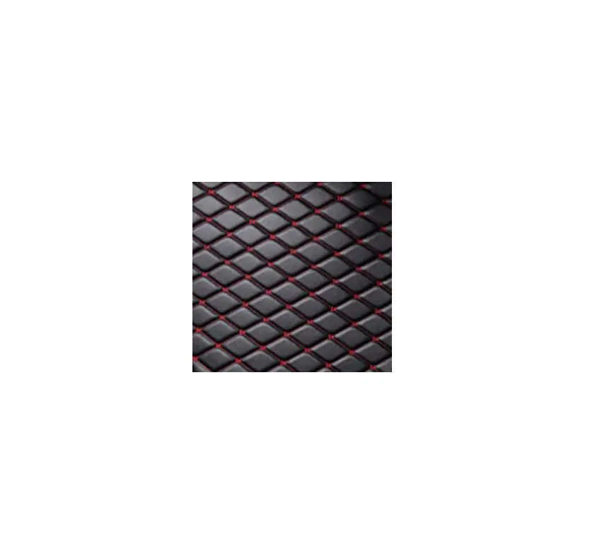 for kia carens rondo leather car trunk mat cargo liner 2013 rug carpet accessories - Название цвета: black red wire